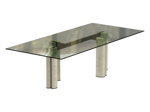 Gallotti and radice simpodio dining set 2 260x120 3D Model
