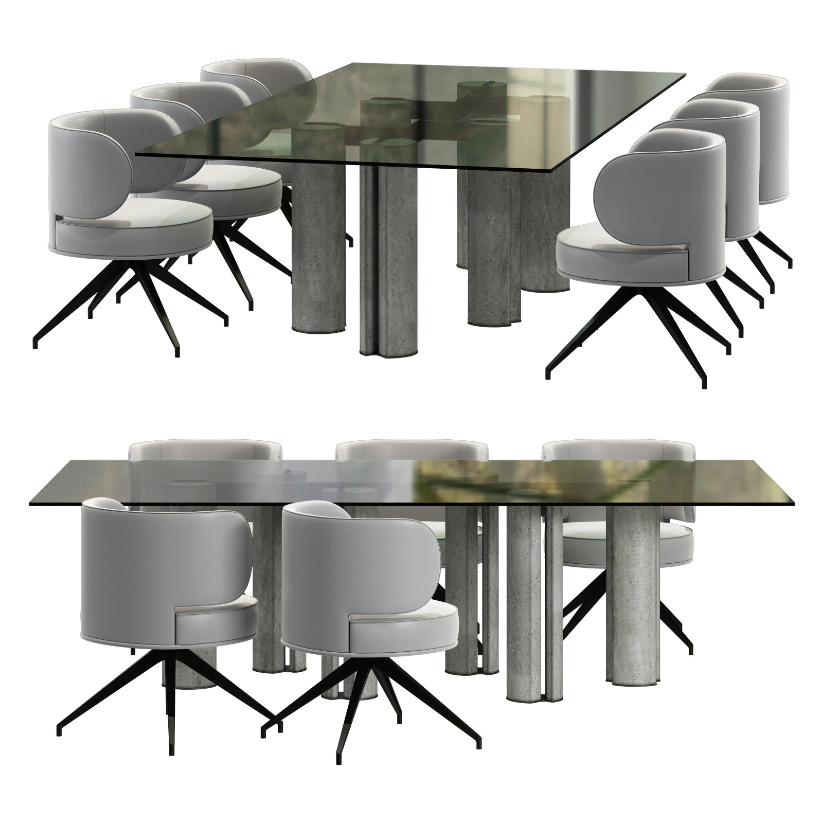 Gallotti and radice simpodio dining set 3 260x140 3D Model .c4d .max .obj .3ds .fbx .stl .blend 