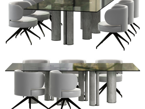 Gallotti and radice simpodio dining set 3 260x140 3Dモデル