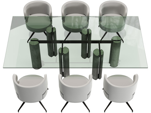 Gallotti and radice simpodio dining set 3 260x140 3Dモデル