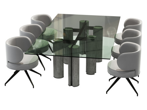 Gallotti and radice simpodio dining set 3 260x140 3Dモデル