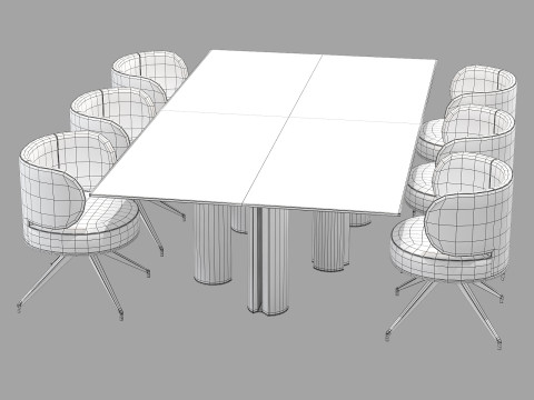 Gallotti and radice simpodio dining set 3 260x140 3Dモデル