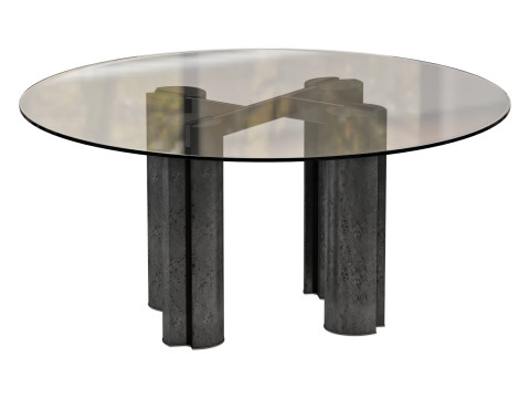 Gallotti and radice simpodio dining set 4 d160 Modelo 3D