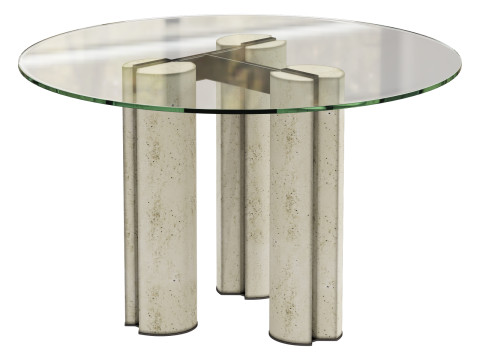 Gallotti and radice simpodio dining set 5 d120 3D मॉडल