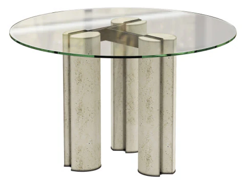 Gallotti and radice simpodio dining set 5 d120 3D Model