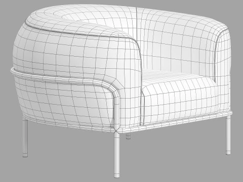 Gallotti and radice sophie armchair 3D Model