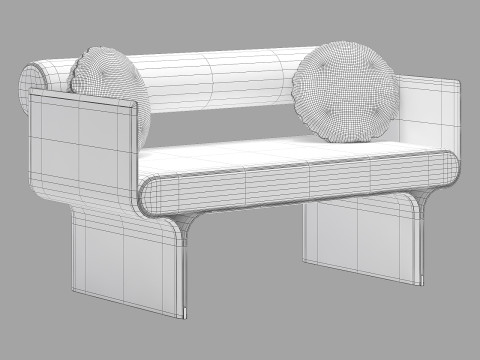 Gallotti and radice stami loveseat 3D Model