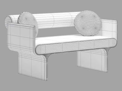 Gallotti and radice stami loveseat 3D Model