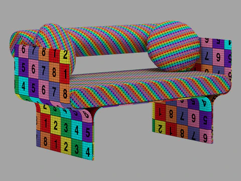 Gallotti and radice stami loveseat 3D Model