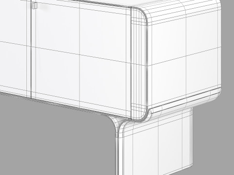 Gallotti and radice stami sideboard 3D Модель