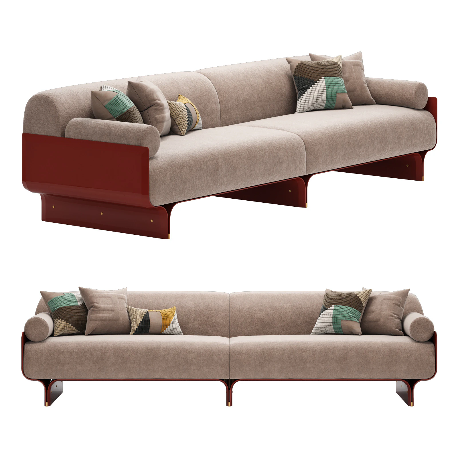 Gallotti and radice stami sofa large 3D Model .c4d .max .obj .3ds .fbx .stl .blend