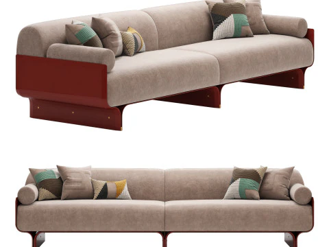 Sofa Gallotti dan Radice Stami berukuran besar Model 3D