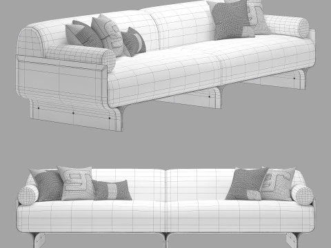 Gallotti and radice stami sofa large 3D Model