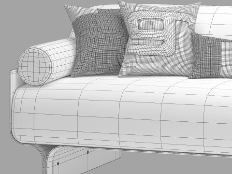 Gallotti and radice stami sofa large 3D Model
