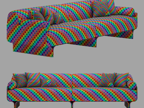 Gallotti and radice stami sofa large 3D-Modell