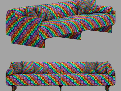 Gallotti and radice stami sofa large 3D Model