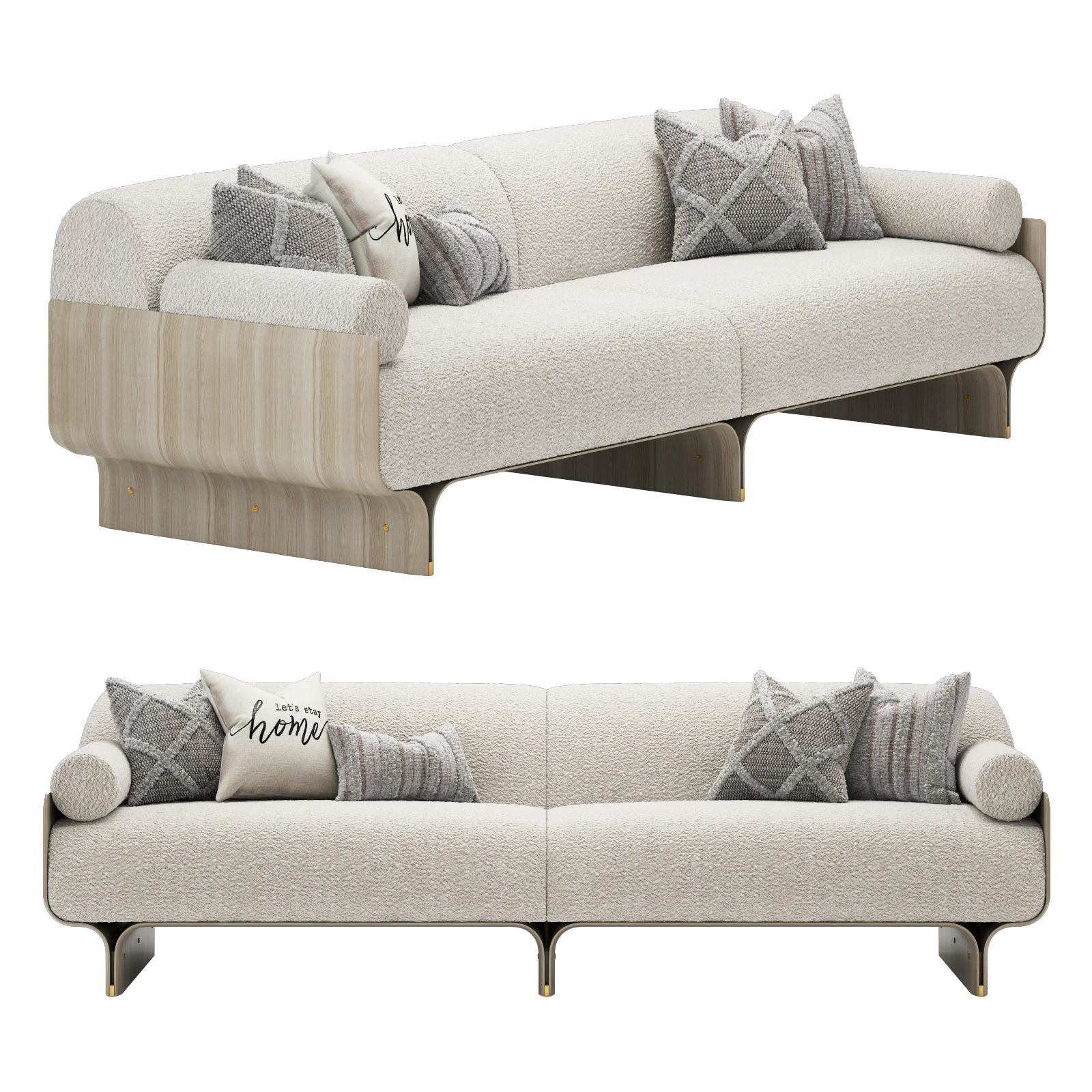 Gallotti and radice stami sofa medium 3D Model .c4d .max .obj .3ds .fbx .stl .blend 