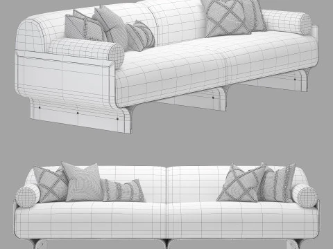 Gallotti and radice stami sofa medium 3D Model