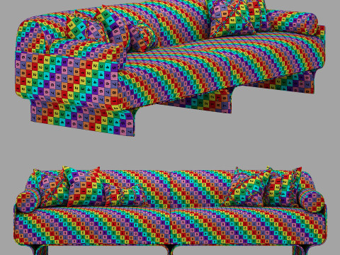 Gallotti and radice stami sofa medium Model 3D