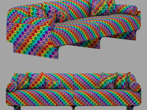Gallotti and radice stami sofa medium 3D Model