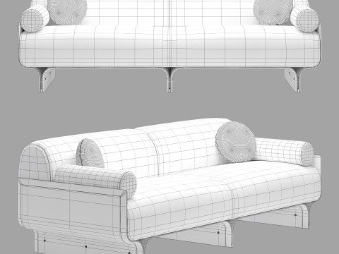 Gallotti and radice stami sofa small Modello 3D