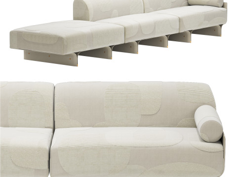 Gallotti and radice stami sofa plus composition 1 3D Model