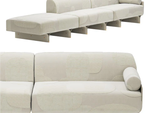 Sofa Gallotti dan Radice Stami plus komposisi 1 Model 3D