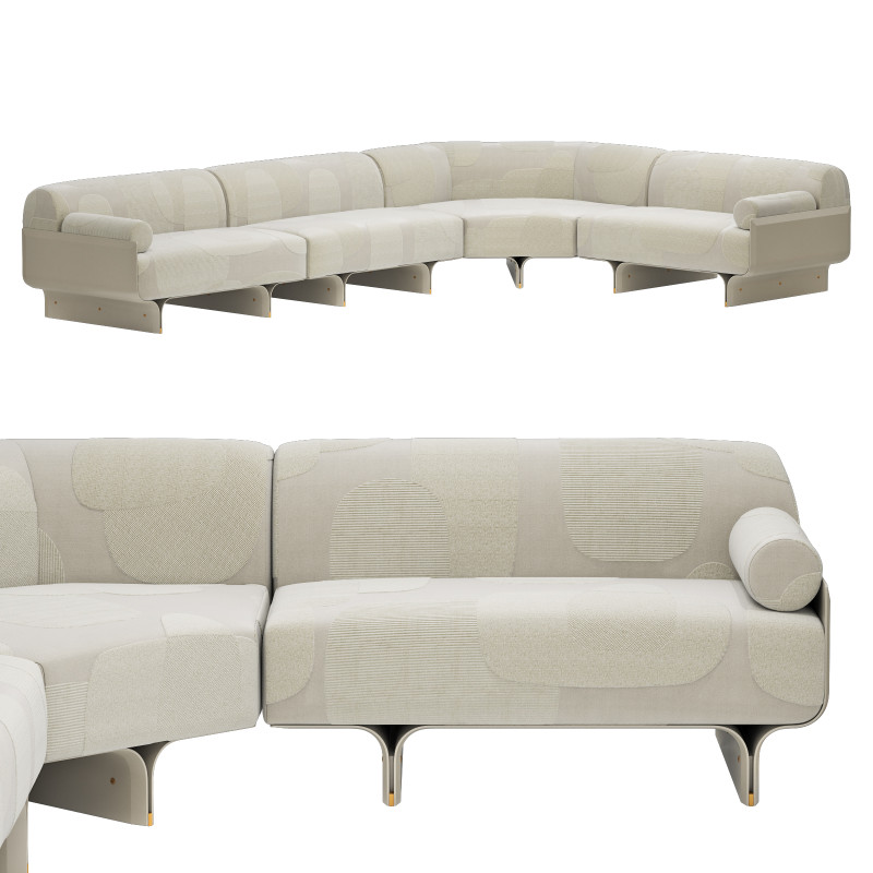 Gallotti and radice stami sofa plus composition 2 Modelo 3D .c4d .max .obj .3ds .fbx .stl .blend 