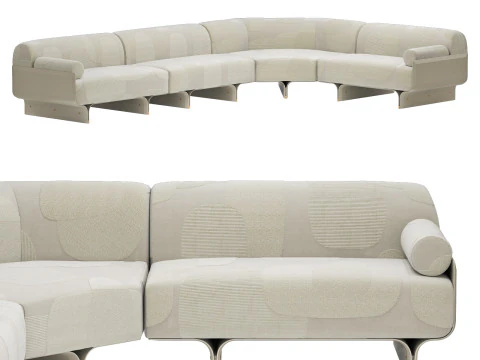 Sofa Gallotti dan Radice Stami plus komposisi 2 Model 3D