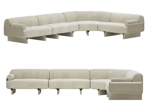 Gallotti and radice stami sofa plus composition 2 3D Model