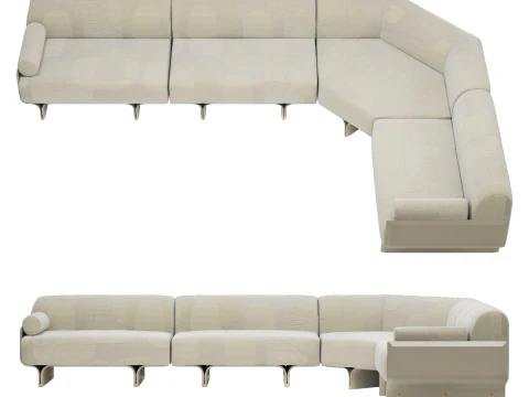 Gallotti and radice stami sofa plus composition 2 3D Model