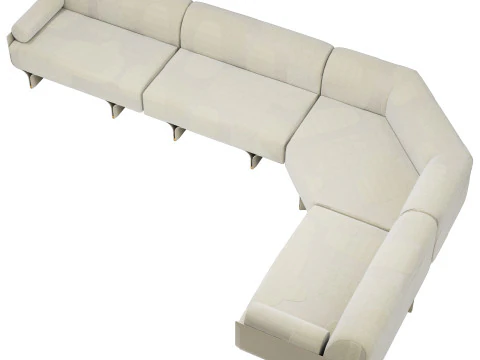 Gallotti and radice stami sofa plus composition 2 3D Model