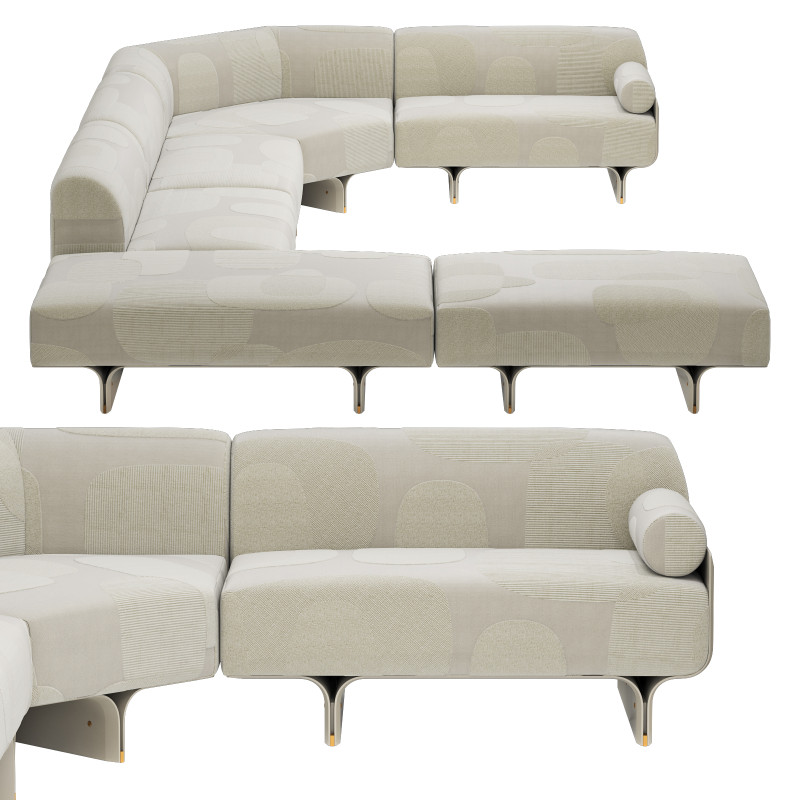 Gallotti and radice stami sofa plus composition 3 Modelo 3D .c4d .max .obj .3ds .fbx .stl .blend 