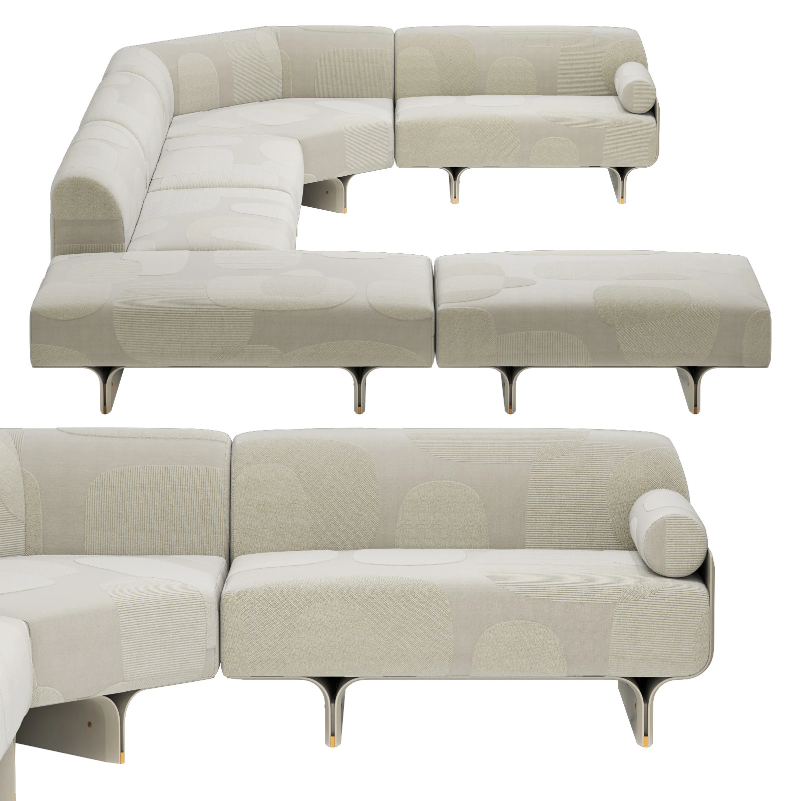 Gallotti and radice stami sofa plus composition 3 3D Model .c4d .max .obj .3ds .fbx .stl .blend 
