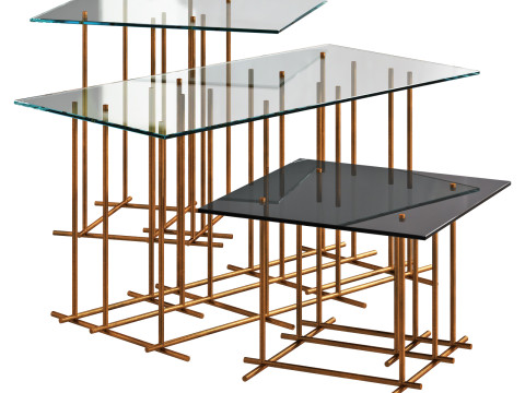 Gallotti and radice tetris coffee tables set 1 3D Model