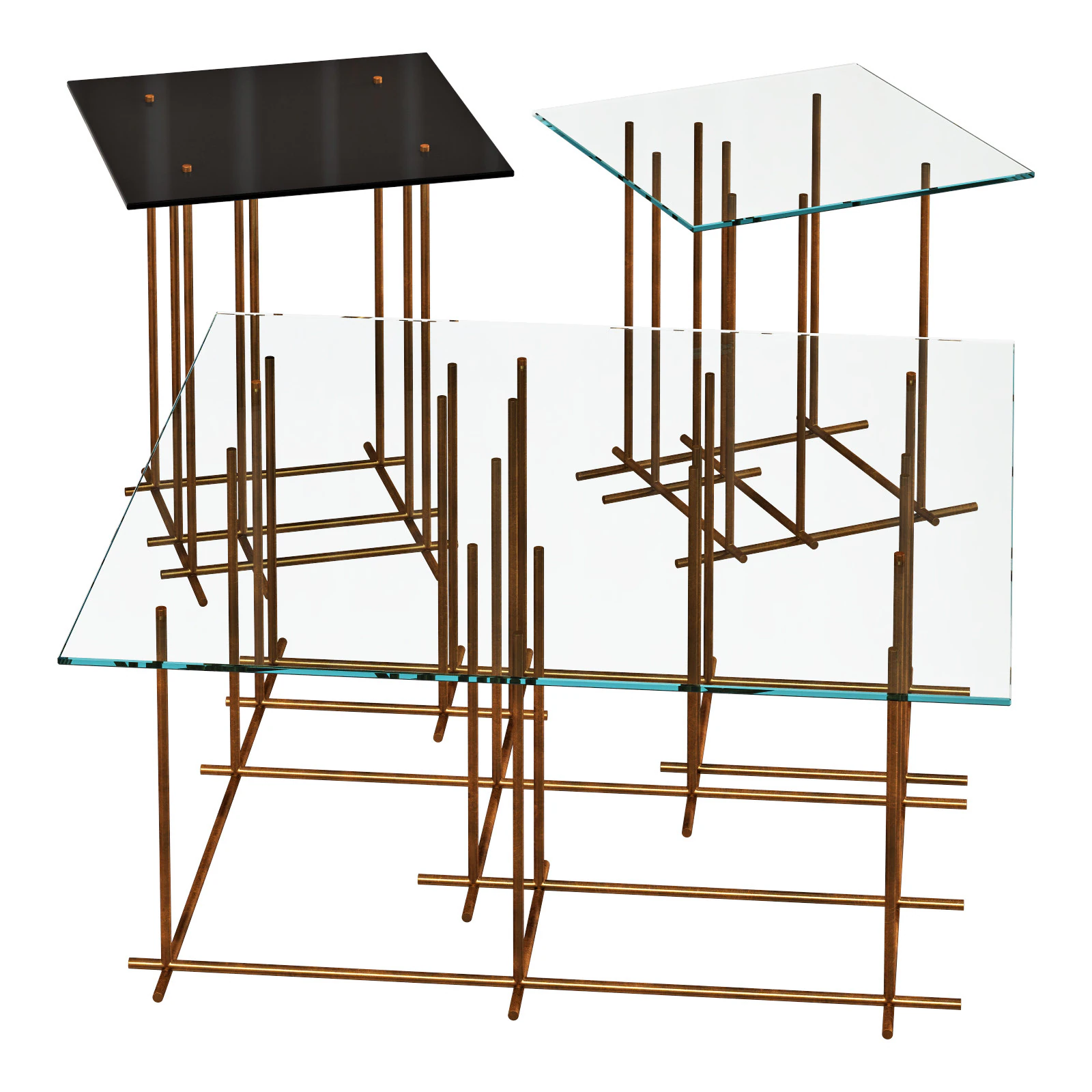Gallotti and radice tetris coffee tables set 2 3D Model .c4d .max .obj .3ds .fbx .stl .blend 