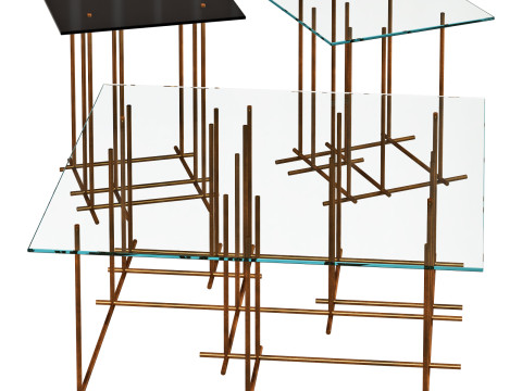 Gallotti and radice tetris coffee tables set 2 Modelo 3D