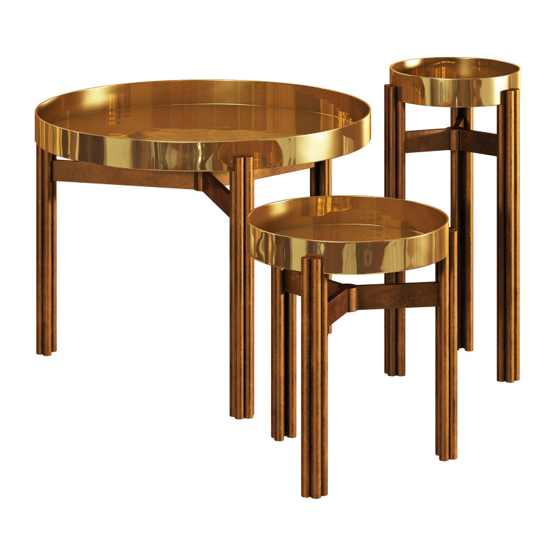 Gallotti and radice twelve coffee table metal 3D Model .c4d .max .obj .3ds .fbx .stl .blend 
