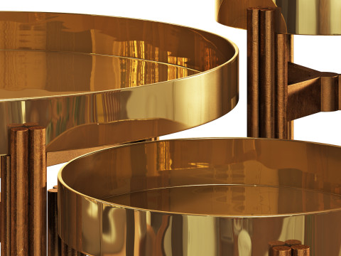 Gallotti and radice twelve coffee table metal 3D Model