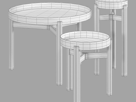Gallotti and radice twelve coffee table metal 3D Model