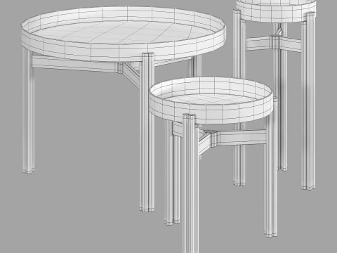Gallotti and radice twelve coffee table metal 3D Model
