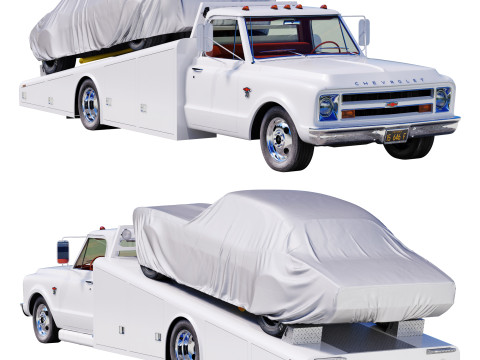 Chevrolet C30 1967 ramp truck 3D Model