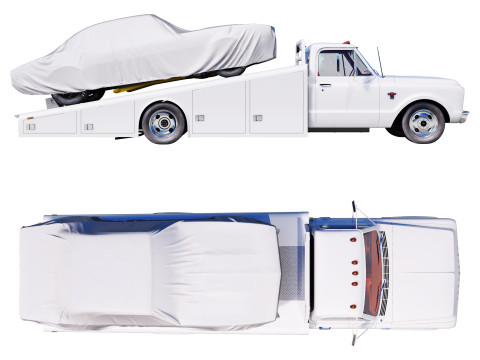Chevrolet C30 1967 ramp truck 3D Model