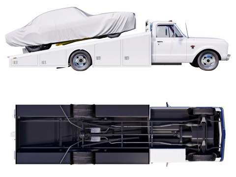 Chevrolet C30 1967 ramp truck 3D Model