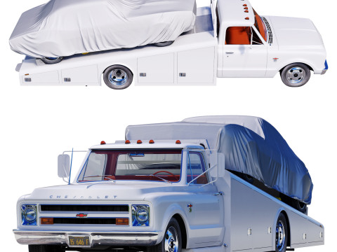 Chevrolet C30 1967 ramp truck 3D Model