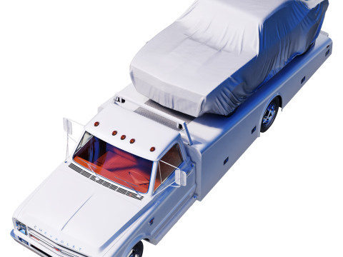 Chevrolet C30 1967 ramp truck 3D Model