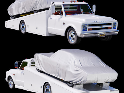 Chevrolet C30 1967 ramp truck 3D Model