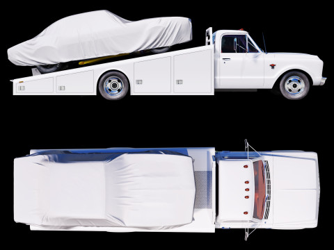 Chevrolet C30 1967 ramp truck 3D Model