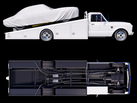 Chevrolet C30 1967 ramp truck 3D Model