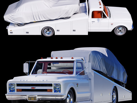 Chevrolet C30 1967 ramp truck 3D Model